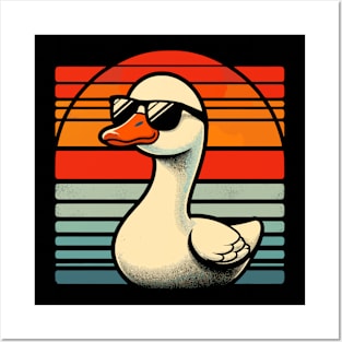 Silly Goose in Sunglasses Pun Meme Pool Funny Goose Posters and Art